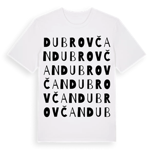 Dubrovčan ordlek t-shirt – ekologisk bomull t-shirt från Pinshirt