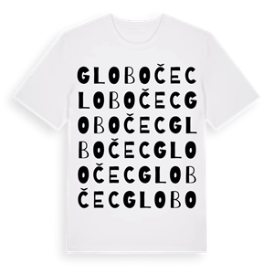 Globočec ordlek t-shirt – ekologisk bomull t-shirt från Pinshirt