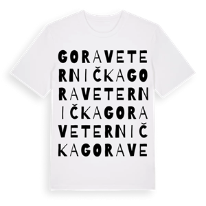 Gora Veternička ordlek t-shirt – ekologisk bomull t-shirt från Pinshirt
