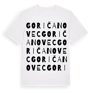 Goričanovec ordlek t-shirt – ekologisk bomull t-shirt från Pinshirt