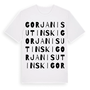 Gorjani Sutinski ordlek t-shirt – ekologisk bomull t-shirt från Pinshirt