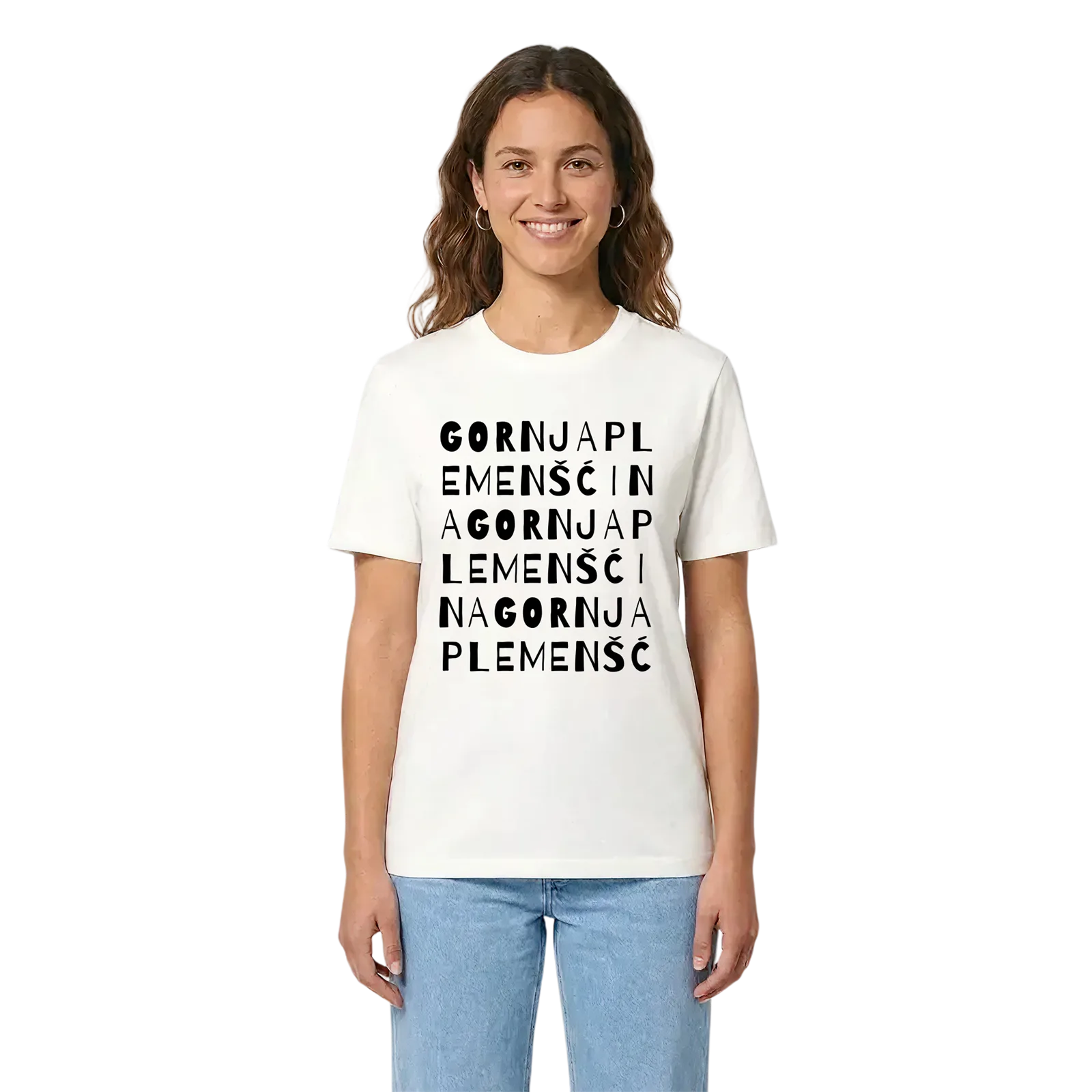 Gornja Plemenšćina ordlek t-shirt – White, i miljö