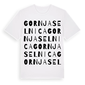 Gornja Selnica ordlek t-shirt – ekologisk bomull t-shirt från Pinshirt