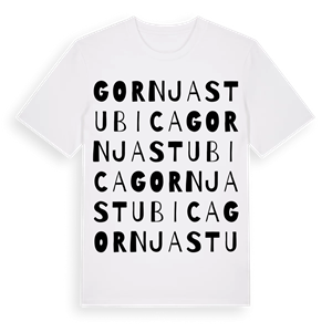 Gornja Stubica ordlek t-shirt – ekologisk bomull t-shirt från Pinshirt