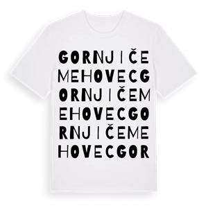 Gornji Čemehovec ordlek t-shirt – ekologisk bomull t-shirt från Pinshirt
