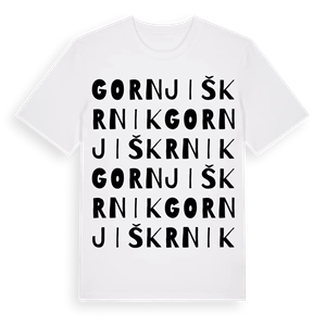 Gornji Škrnik ordlek t-shirt – ekologisk bomull t-shirt från Pinshirt