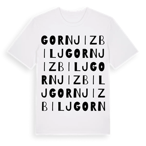 Gornji Zbilj ordlek t-shirt – ekologisk bomull t-shirt från Pinshirt