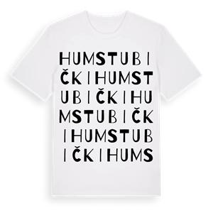 Hum Stubički ordlek t-shirt – ekologisk bomull t-shirt från Pinshirt