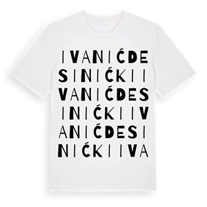 Ivanić Desinićki ordlek t-shirt – ekologisk bomull t-shirt från Pinshirt