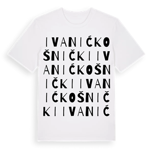 Ivanić Košnički ordlek t-shirt – ekologisk bomull t-shirt från Pinshirt