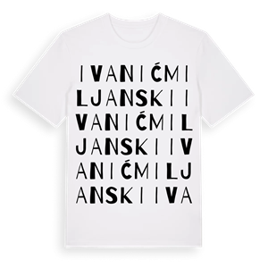Ivanić Miljanski ordlek t-shirt – ekologisk bomull t-shirt från Pinshirt