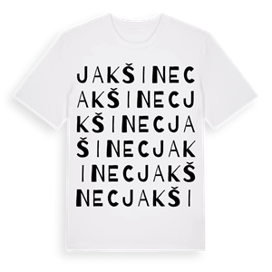 Jakšinec ordlek t-shirt – ekologisk bomull t-shirt från Pinshirt