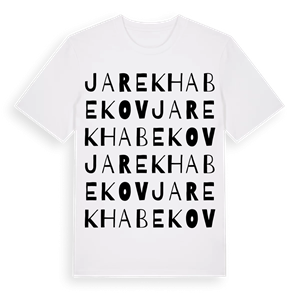 Jarek Habekov ordlek t-shirt – ekologisk bomull t-shirt från Pinshirt