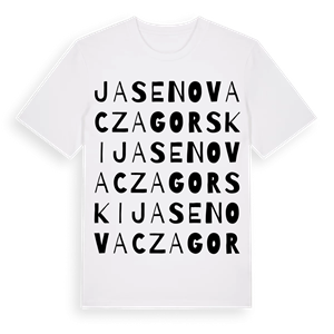 Jasenovac Zagorski ordlek t-shirt – ekologisk bomull t-shirt från Pinshirt
