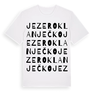 Jezero Klanječko ordlek t-shirt – ekologisk bomull t-shirt från Pinshirt
