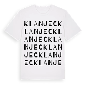 Klanjec ordlek t-shirt – ekologisk bomull t-shirt från Pinshirt
