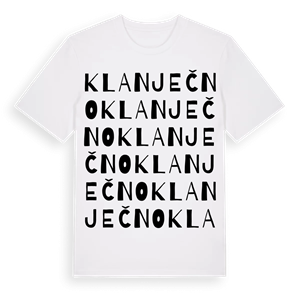 Klanječno ordlek t-shirt – ekologisk bomull t-shirt från Pinshirt
