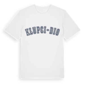 Klupci-dio college t-shirt – ekologisk bomull t-shirt från Pinshirt