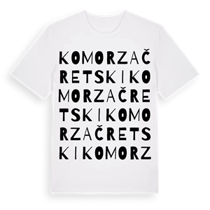 Komor Začretski ordlek t-shirt – ekologisk bomull t-shirt från Pinshirt