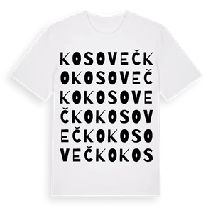 Kosovečko ordlek t-shirt – ekologisk bomull t-shirt från Pinshirt