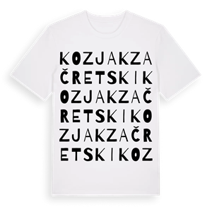 Kozjak Začretski ordlek t-shirt – ekologisk bomull t-shirt från Pinshirt