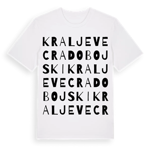 Kraljevec Radobojski ordlek t-shirt – ekologisk bomull t-shirt från Pinshirt
