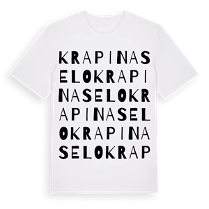 Krapina Selo ordlek t-shirt – ekologisk bomull t-shirt från Pinshirt