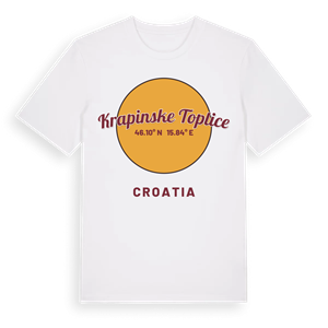 Krapinske Toplice cirkel t-shirt – ekologisk bomull t-shirt från Pinshirt