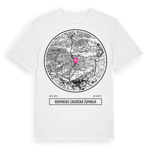 Krapinsko-zagorska županija t-shirt – ekologisk bomull t-shirt från Pinshirt