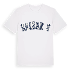 Križanče college t-shirt – ekologisk bomull t-shirt från Pinshirt
