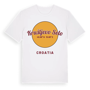 Krušljevo Selo cirkel t-shirt – ekologisk bomull t-shirt från Pinshirt