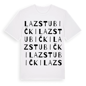 Laz Stubički ordlek t-shirt – ekologisk bomull t-shirt från Pinshirt