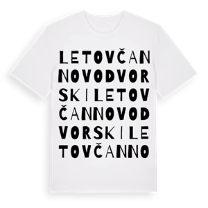 Letovčan Novodvorski ordlek t-shirt – ekologisk bomull t-shirt från Pinshirt