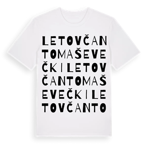 Letovčan Tomaševečki ordlek t-shirt – ekologisk bomull t-shirt från Pinshirt
