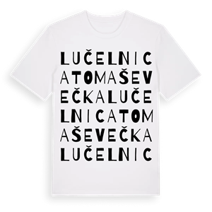 Lučelnica Tomaševečka ordlek t-shirt – ekologisk bomull t-shirt från Pinshirt