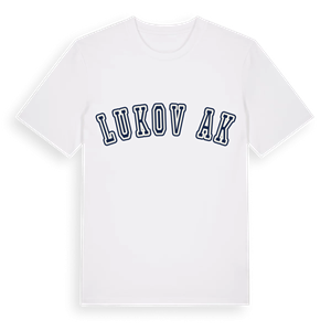 Lukovčak college t-shirt – ekologisk bomull t-shirt från Pinshirt