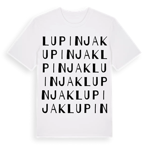 Lupinjak ordlek t-shirt – ekologisk bomull t-shirt från Pinshirt
