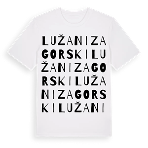 Lužani Zagorski ordlek t-shirt – ekologisk bomull t-shirt från Pinshirt