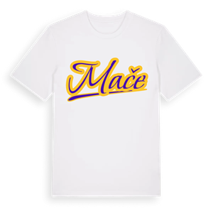 Mače baseball t-shirt – ekologisk bomull t-shirt från Pinshirt