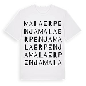 Mala Erpenja ordlek t-shirt – ekologisk bomull t-shirt från Pinshirt