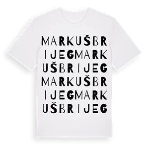 Markušbrijeg ordlek t-shirt – ekologisk bomull t-shirt från Pinshirt
