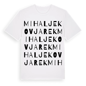 Mihaljekov Jarek ordlek t-shirt – ekologisk bomull t-shirt från Pinshirt