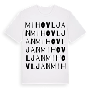Mihovljan ordlek t-shirt – ekologisk bomull t-shirt från Pinshirt