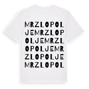 Mrzlo Polje ordlek t-shirt – ekologisk bomull t-shirt från Pinshirt