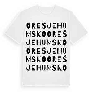 Orešje Humsko ordlek t-shirt – ekologisk bomull t-shirt från Pinshirt