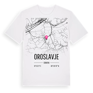 Oroslavje karta t-shirt – ekologisk bomull t-shirt från Pinshirt