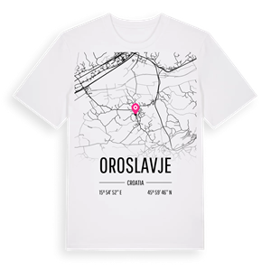 Oroslavje karta t-shirt – ekologisk bomull t-shirt från Pinshirt