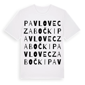 Pavlovec Zabočki ordlek t-shirt – ekologisk bomull t-shirt från Pinshirt