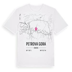 Petrova Gora karta t-shirt – ekologisk bomull t-shirt från Pinshirt