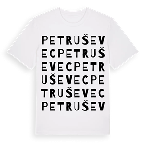 Petruševec ordlek t-shirt – ekologisk bomull t-shirt från Pinshirt
